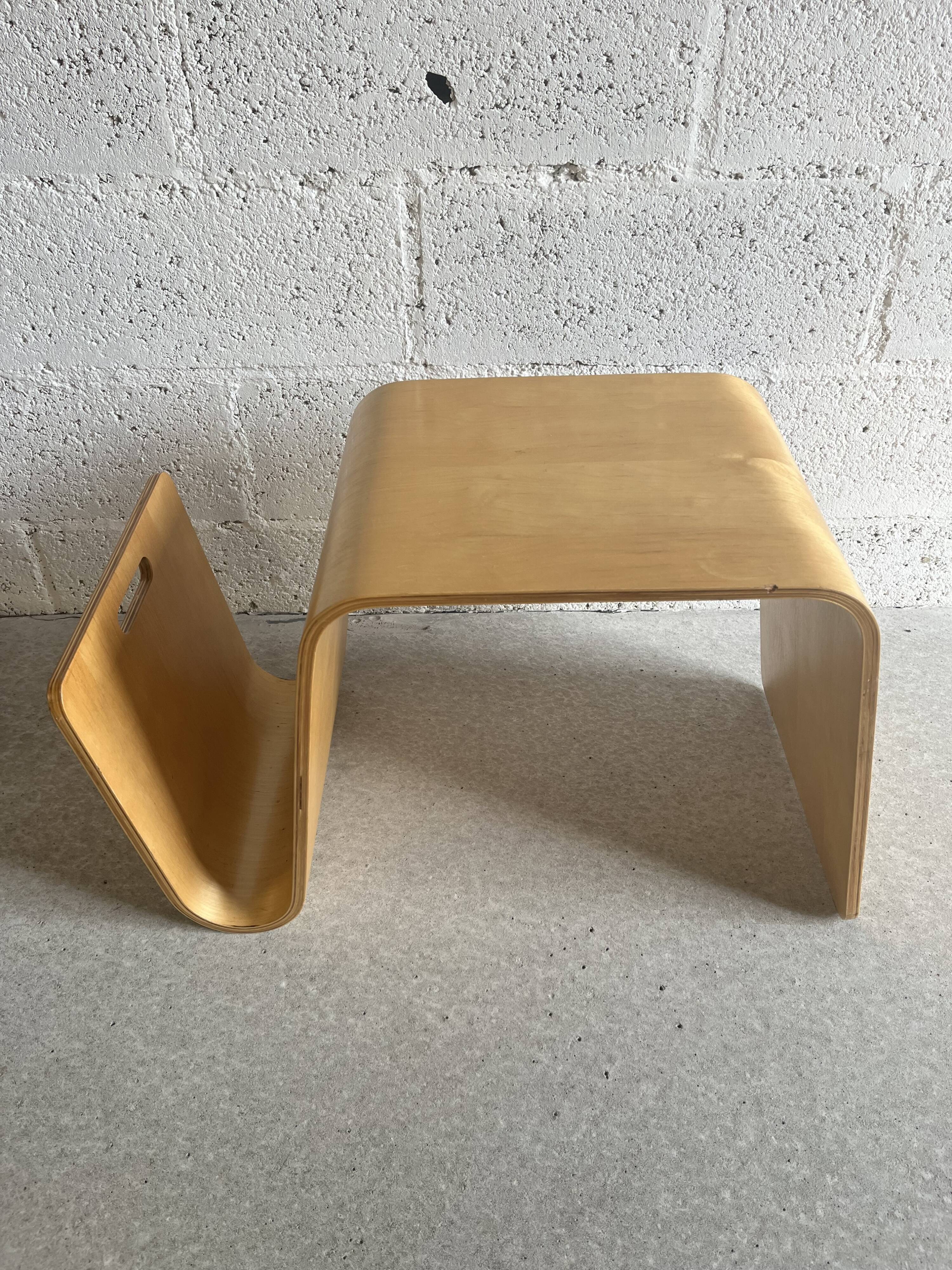 Table basse bout de canapé et porte revues en bois