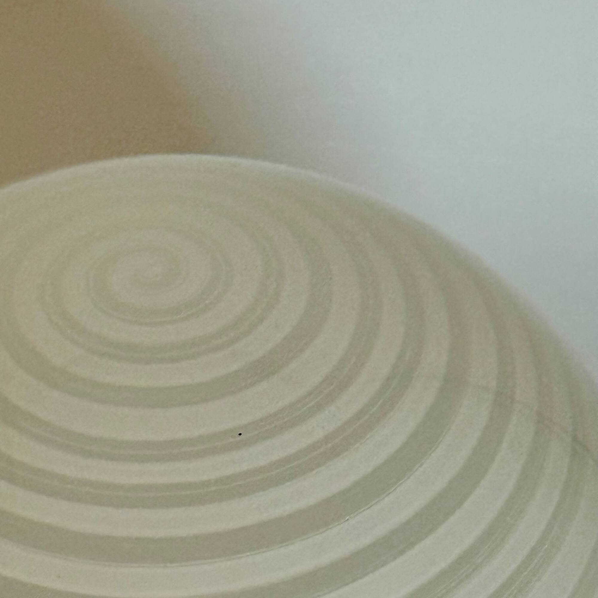 Vintage 70s Italian Table Lamp with Swirl Glass Globe and Brass Base