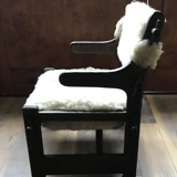 Side Chairs in Lambs Wool, Set of 2