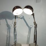 Pair of articulated lamps vintage 1980s industrial design