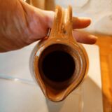 Duo of pitchers water, wine