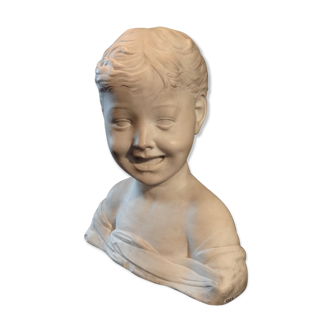 19th marble child bust