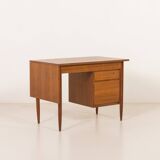 Scandinavian mid century teak desk with extension by Austvoll Møbelfabrikk,