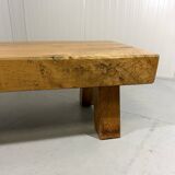 Brutalist sturdy hardwood coffee table 1960’s