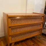 Rattan chest of drawers 3 drawers