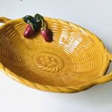 Rattan-style slip fruit bowl
