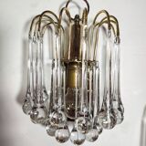 Par de lámparas de cristales. Italia, 1970s.