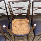 6 chairs meclchiorre bega for ponti circa 60s