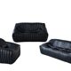 Sandra Set par Annie Hieronimus pour Cinna – Collection de canapés en cuir noir