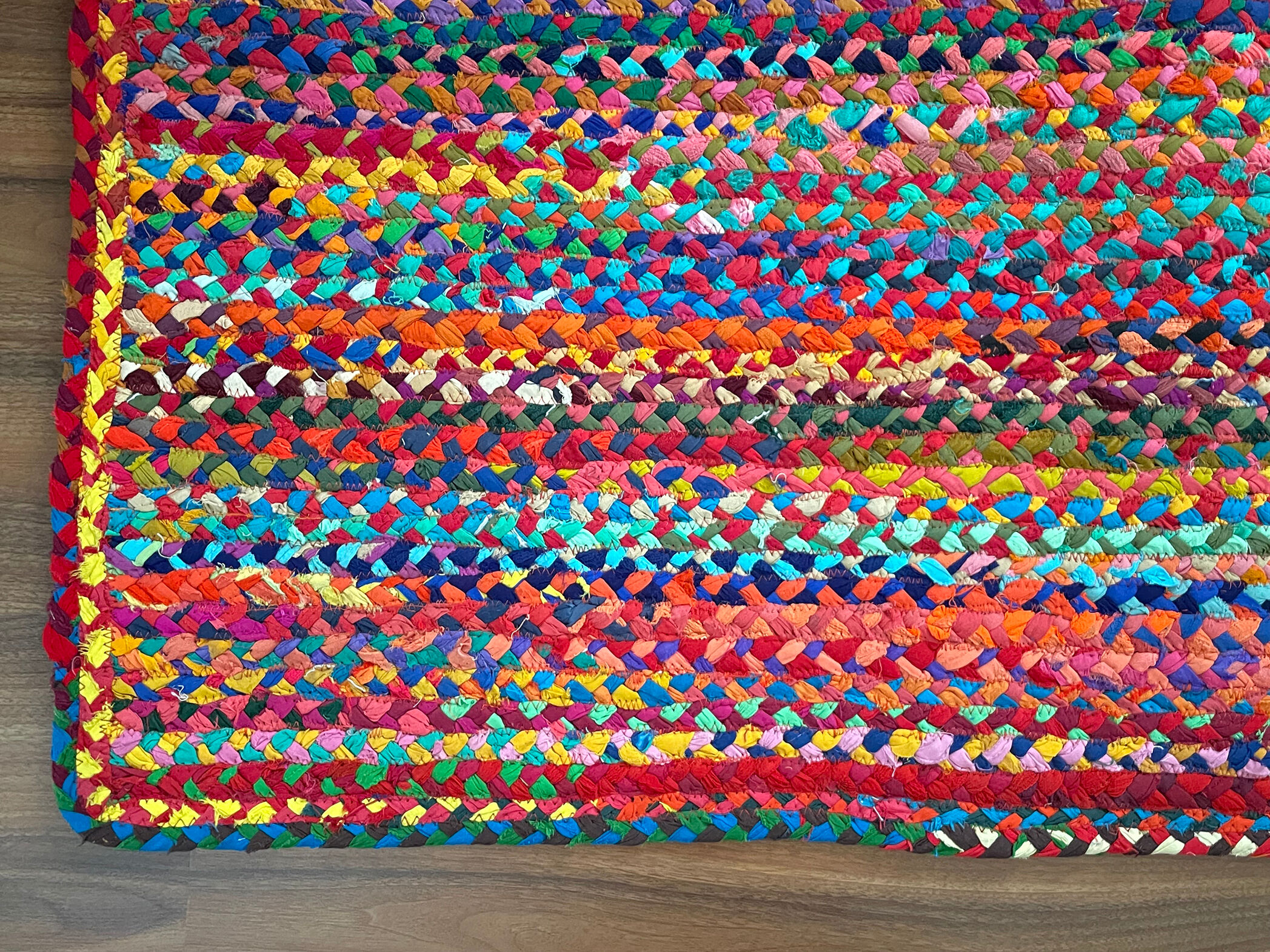 Cotton handwoven carpet