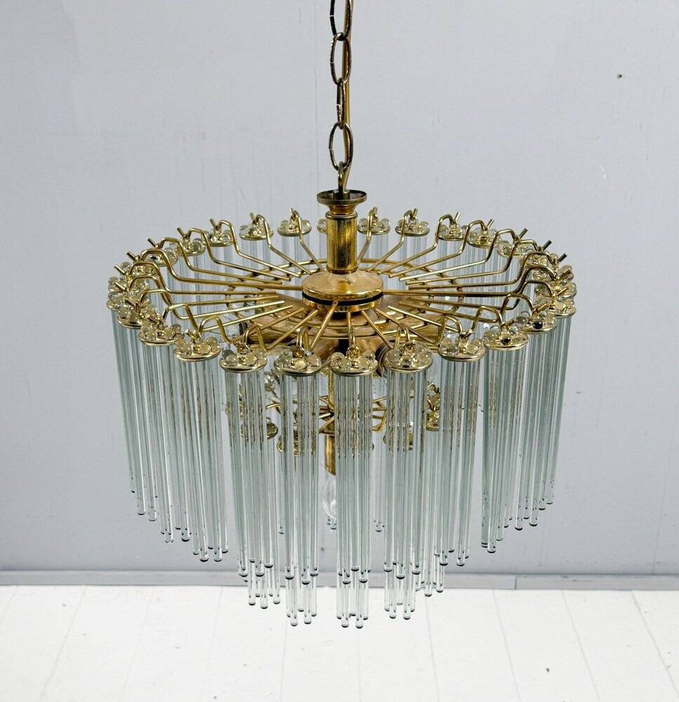 Mid-century modern chandelier by Gaetano Sciolari, 1970s
