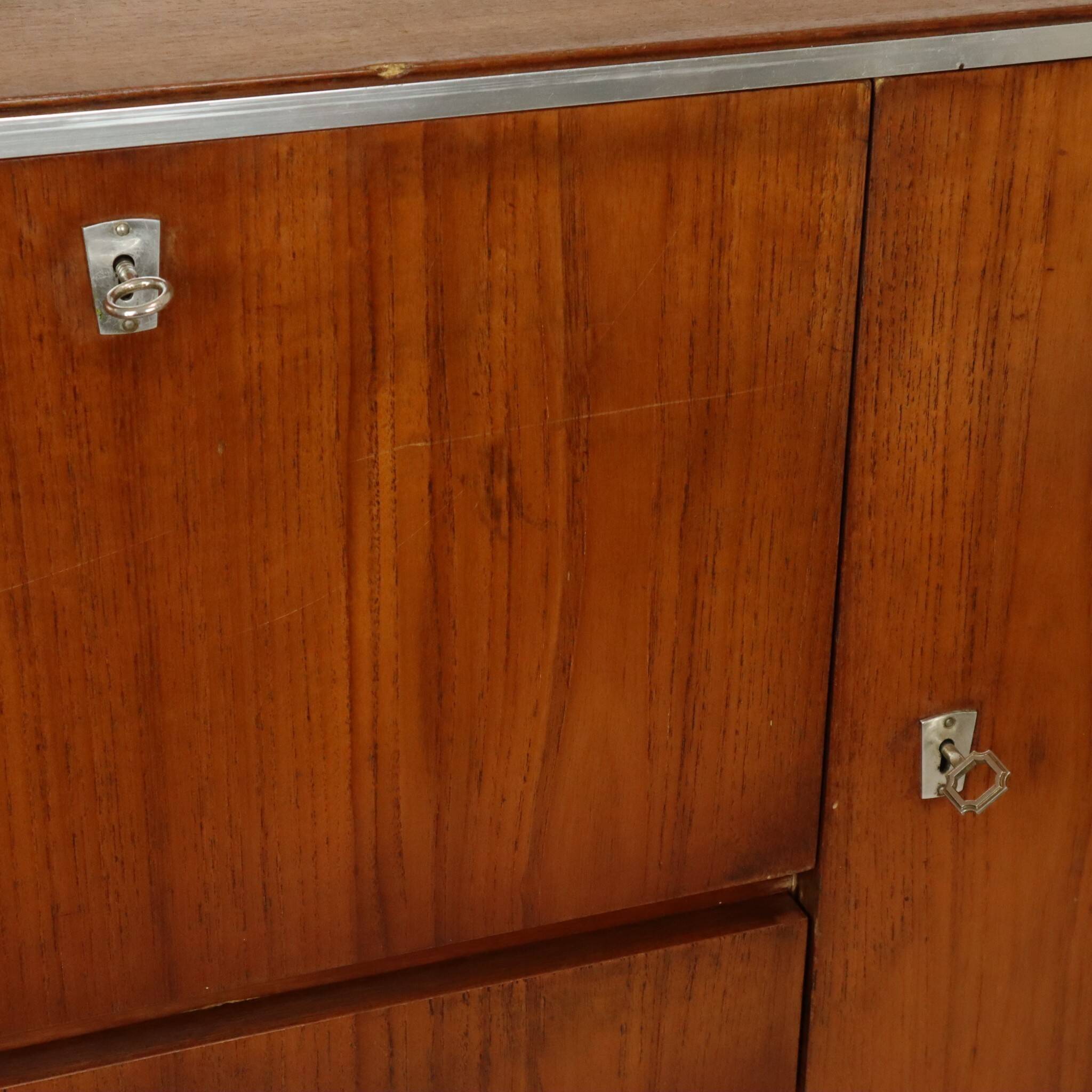 Meuble bar, buffet en placage de teck, années 1960