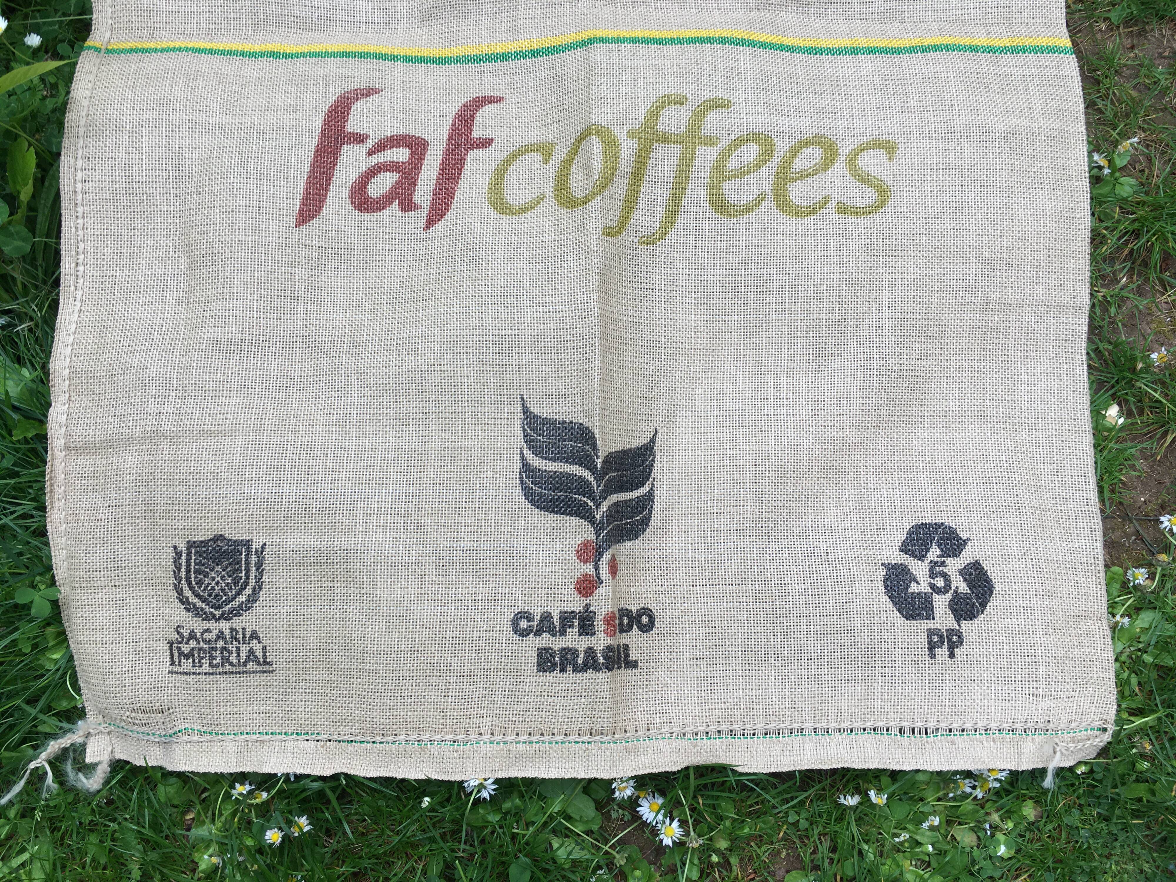 Colombian coffee burla burlap bag Bob O Link home decor cushion makeover