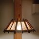 Hanging lamp wood and cord 1990s