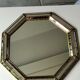 Venetian octagonal mirror murano style. a parecloses/facets. floral and beaded decoration 60 x 60 cm