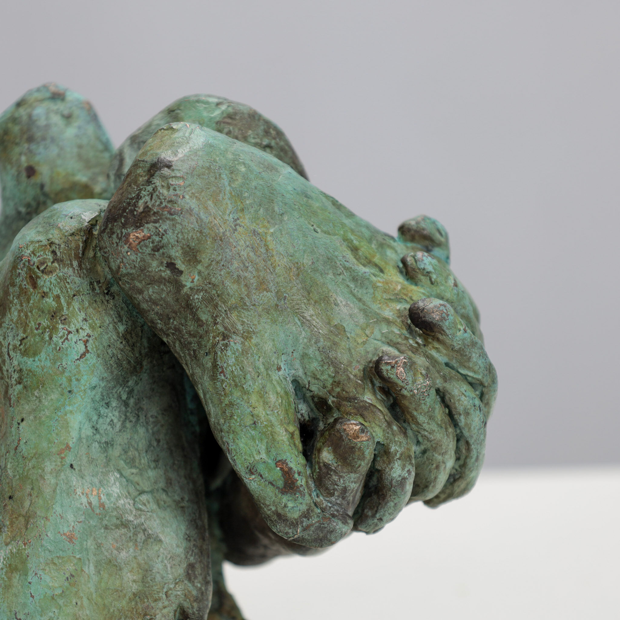Sculpture en bronze figurative expressive, Pays-Bas, années 1970