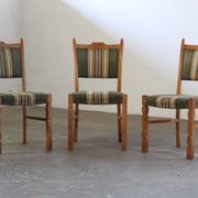 Vintage Danish Brutalist Oak Dining Chairs, Henning Kjærnulf style, 1960s