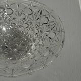 Small glass dish with vintage diamond points, a sparkle.