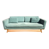 Straight sofa Indian blue fabric Red Edition