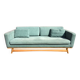 Canapé droit tissu bleu indien Red Edition