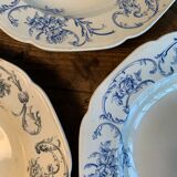Set of six hollow plates Regout model Ortus