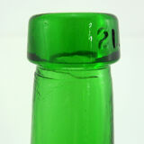 Lady-jeanne bottle-green glass canister - 2 litre capacity - vintage 70s