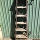 Former painter's stepladder wood 6 marches decoration vintage library