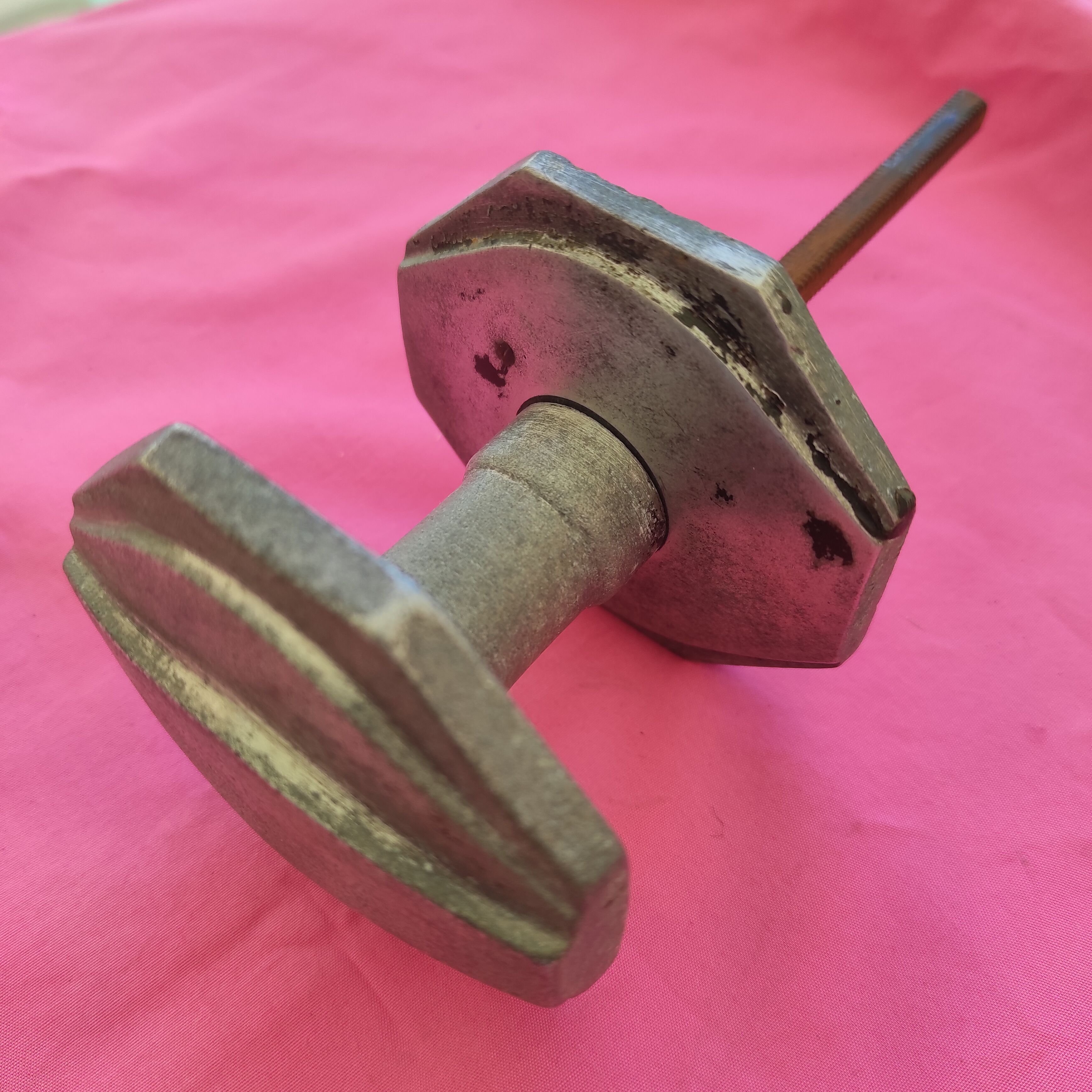 Aluminum Art Deco door handle