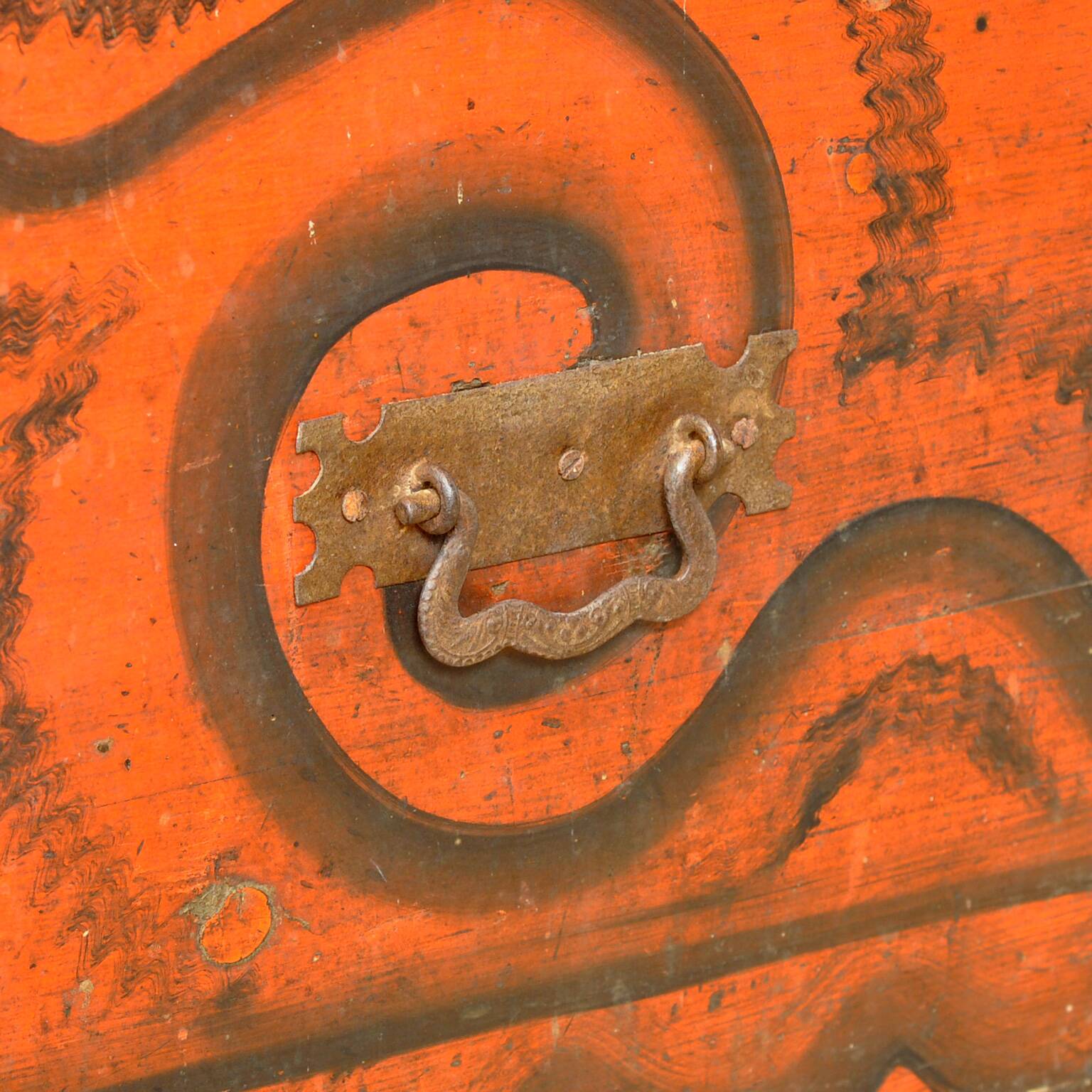 Folk art bridal chest, 1885