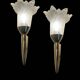 Murano Glass Brass Sconces Set of 2