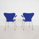 Ensemble de 2 chaises à repas modèle 3207 par Arne Jacobsen pour Fritz Hansen, Denmar