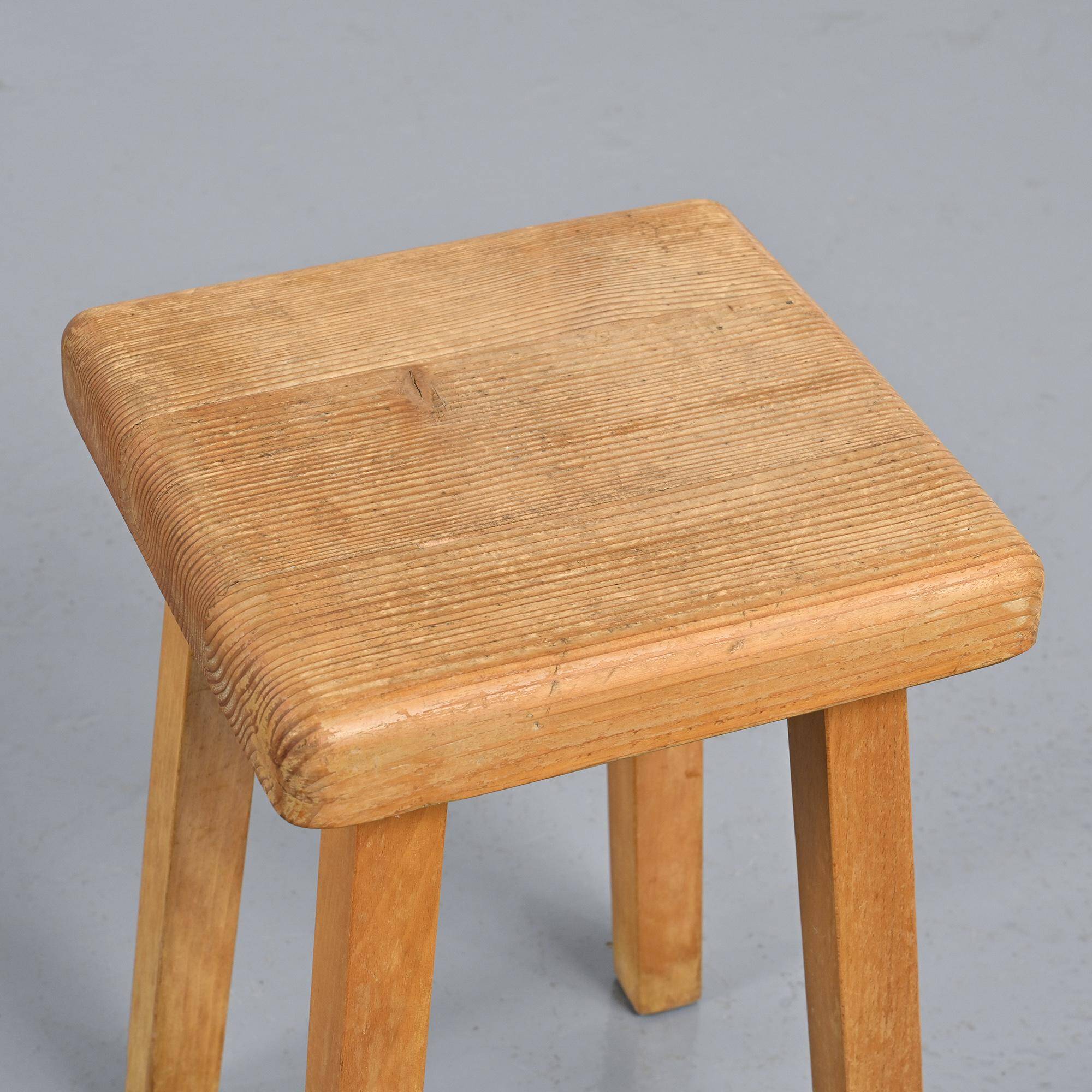 Tabouret vintage par Charlotte Perriand, Les Arcs, France
