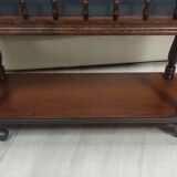 Solid wood planter with two trays on wheels