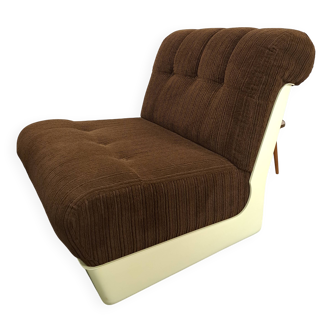 Fauteuil de l'ère spatiale marron avec plastique