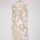 Large mother-of-pearl chandelier in the style of Verner Panton, 1980s.