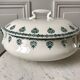 Tureen Terre de Fer Saint-Amand blue flowers model "Nancy" years 30-40