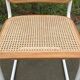 Chaise Cesca modèle b32 en blanc et bois par Marcel Breuer