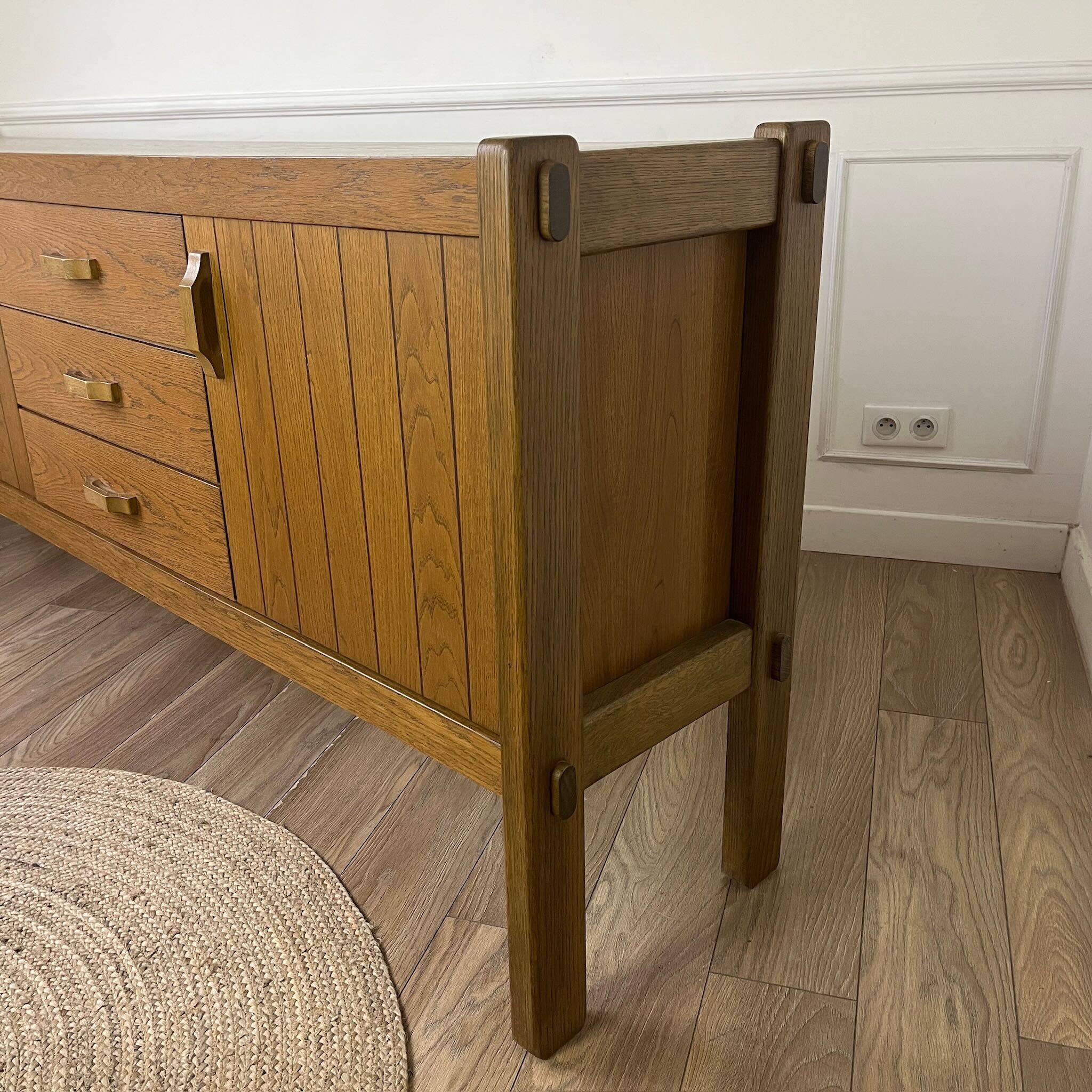 Large vintage brutalist sideboard