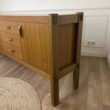 Large vintage brutalist sideboard