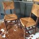 2 straw chairs