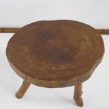 Tabouret bass table brutalist elm