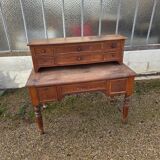 Solid oak desk with drawers