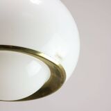Rare White & Golden Bud Lamp by Luigi Massoni for Guzzini, 1960s