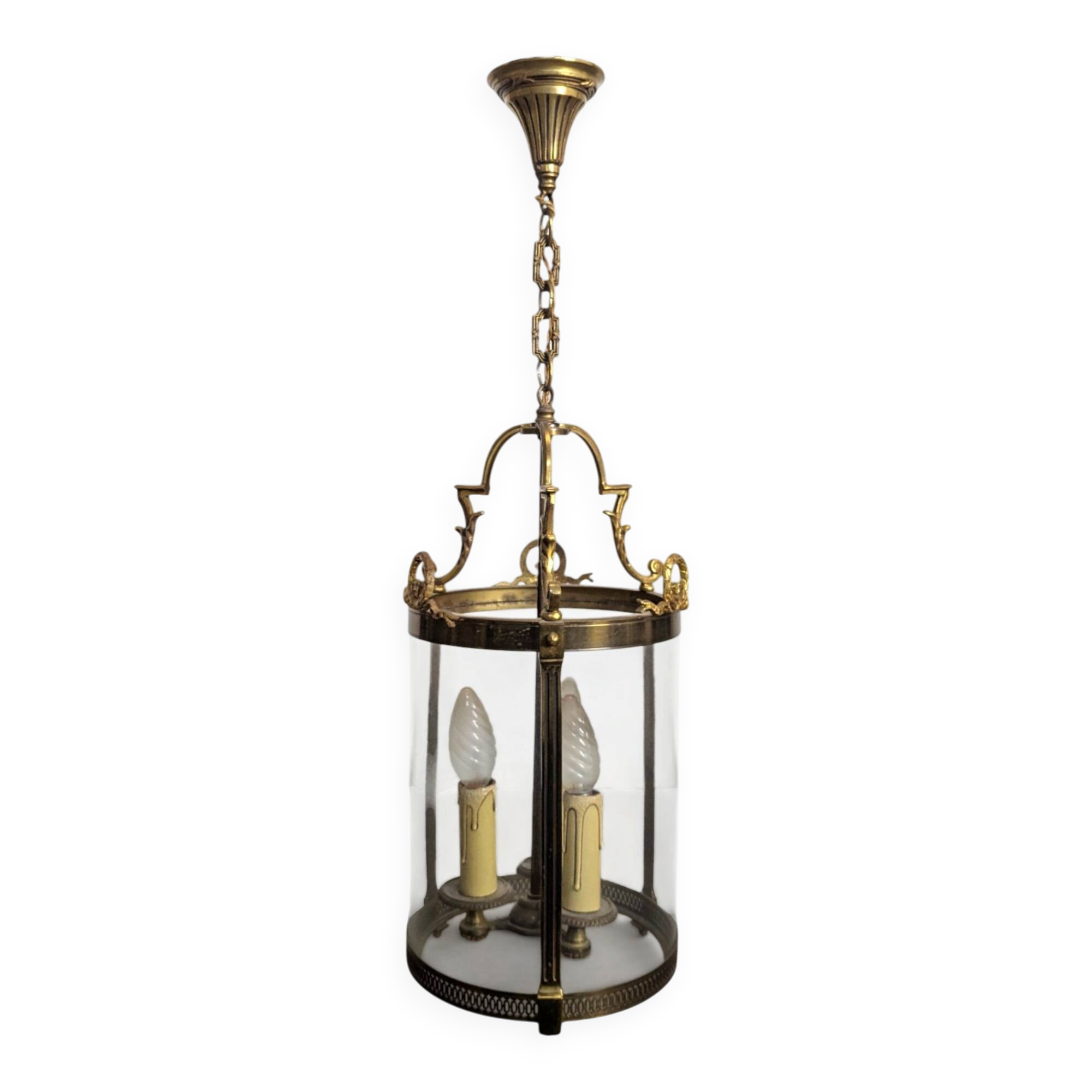 Circular bronze lantern