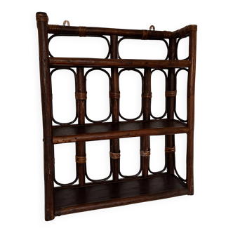 rattan wall shelf