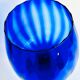 Bright blue textured glass vase from the 60s-70s, Italy, Empoli