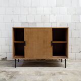 Credenza in legno e ferro Leonardo Fiori per ISA Bergamo Italia Anni '50