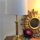 Pair of Art Deco brass lamps, Germany 1960
