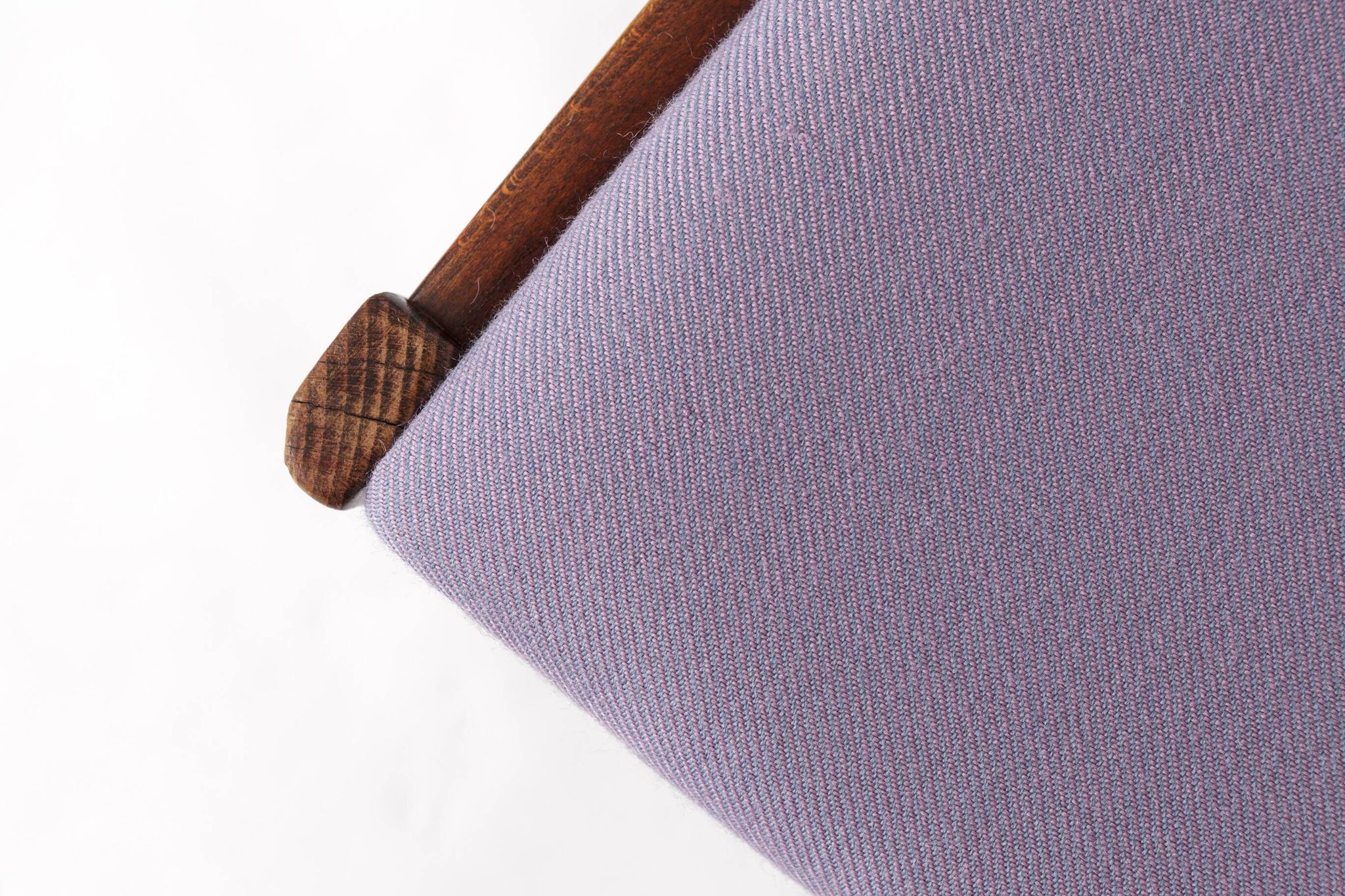 Pair of Vintage Swedish Chairs by LBG Group – 1970s Beech & Purple Fabric
