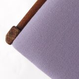 Pair of Vintage Swedish Chairs by LBG Group – 1970s Beech & Purple Fabric